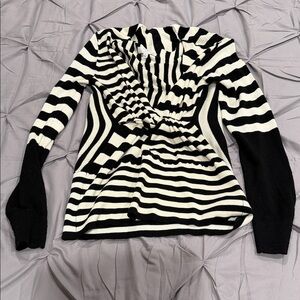 Striped Black and White Women's Sweater